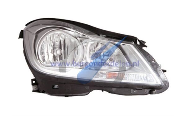 C W204 Doble frontlykter for høyre H7 + H7 med elektrisk motor