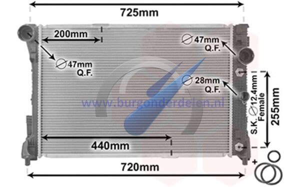 Radiateur C W204 essence 1.8 CGi MT AT