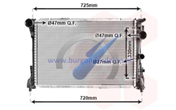 C W204 Radiator petrol diesel 1.8 CGi AT / 2.0 CDi AT