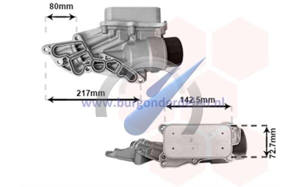 C W204 Oil cooler for engine 3.5i with filter housing