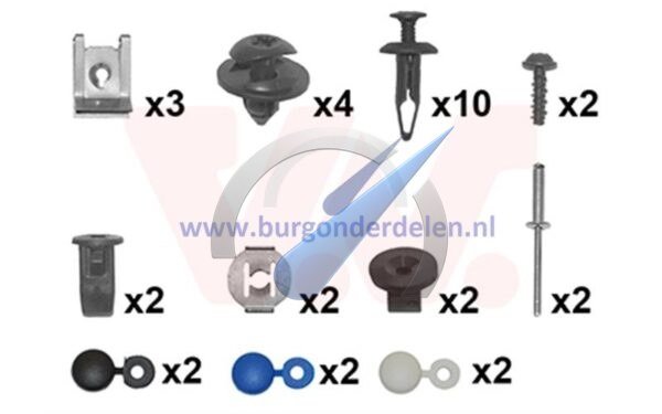 Fiesta 13-17 Montageset voorbumper