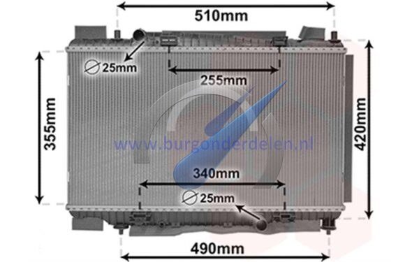 Radiador para Fiesta 13-17 gasolina 1.6 EcoBoost