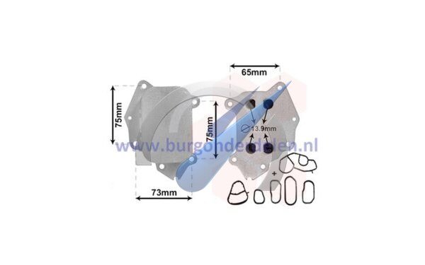 Fiesta 13-17 Oil cooler for engine 1.5 TDCi 1.6 TDCi