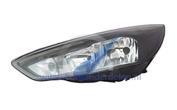 Focus 2014-2018 Headlight left H7 + H1 black with daytime running LED