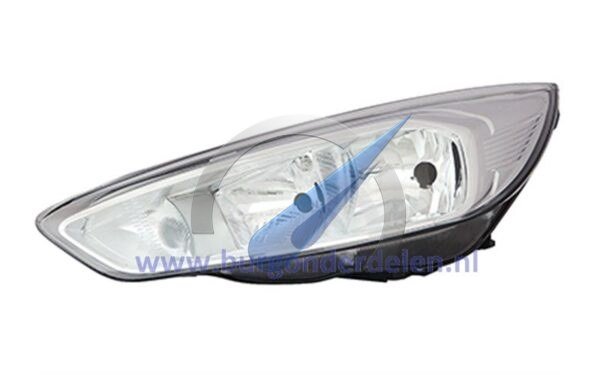 Focus 2014-2018 Koplamp links H7 + H15 aluminium met daglicht