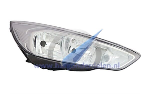 Focus 2014-2018 Hovedlys høyre H7 + H15 aluminium med kjørelys
