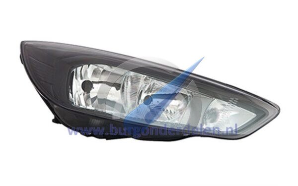 Focus 2014-2018 Headlight right H7 + H15 black with daytime running lights