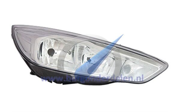 Focus 2014-2018 Headlight right H7 + H1 aluminum with daytime running LED