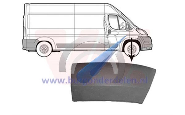 Ducato Trim strip right front fender extension upper part