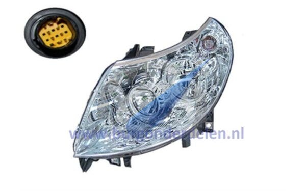 Faro doble izquierdo Ducato H7 + H1 con motor eléctrico de 8 pines
