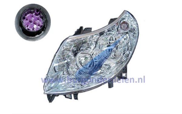 Ducato vanaf 9/2010 Dubbele koplamp met daglicht links H7 + H15 met elek. motor 8 pins
