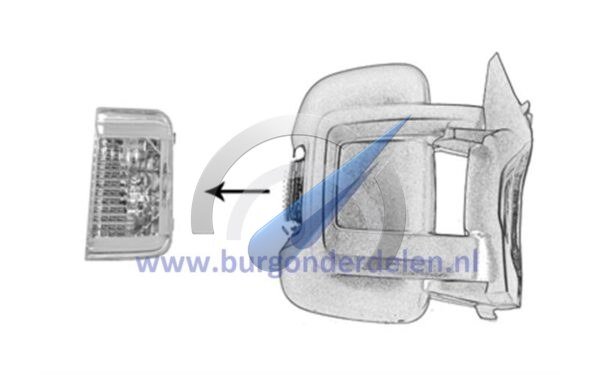 Ducato Side light in right mirror white 5W white light bulb