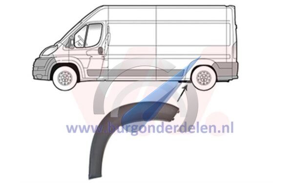 Ducato Trim strip rear arch left front vehicles with fender flare
