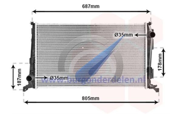 Duster Radiator 1.5 dCi engine: K9K 894 / K9K 884 / K9K 898 / K9K 896