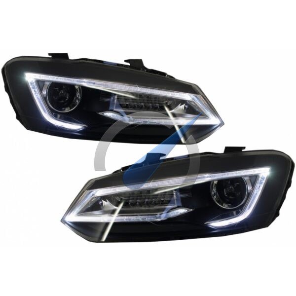 Dynamic LED headlight set Vland suitable for Polo 6R 6C