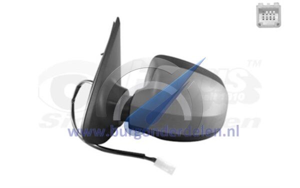 Logan Sandero Electric fully heated left side mirror primer