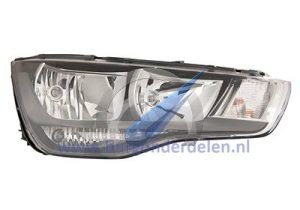 A1 Headlamp right H7+H1 with electric motor black
