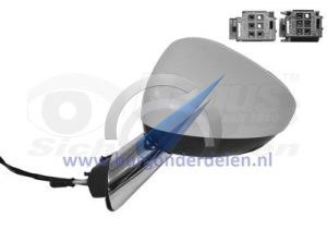 C3 Electric exterior mirror full left chrome base electrically folding