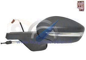 C3 Exterior mirror full left black 2 pin