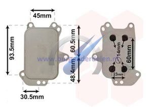 Berlingo Oil cooler for engine 1.6 HDi