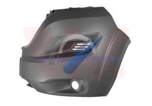 Jumper Front bumper blade left corner gray with fog light hole