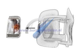 Jumper Ducato Zijlicht in spiegel rechts wit