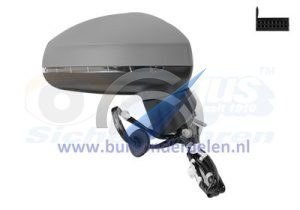 Rétroviseur extérieur électrique A1, apprêté, droit, rabattable électriquement, à mémoire, chauffant, 12 broches