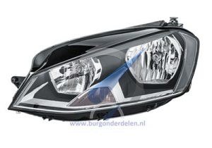 Left headlight H7 + H15 with electric motor suitable for Golf 7 2012-2017