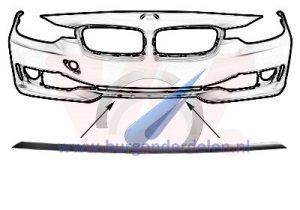 F30/31 bis 2015 Untere Kühlergrillblende hochglänzend schwarz SPORT