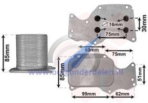 F30/31 Oliekoeler voor motor 316d / 318d / 320d / 325d