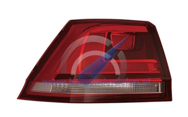 Outer left tinted tail light lens suitable for Golf 7 Variant 2012-2017