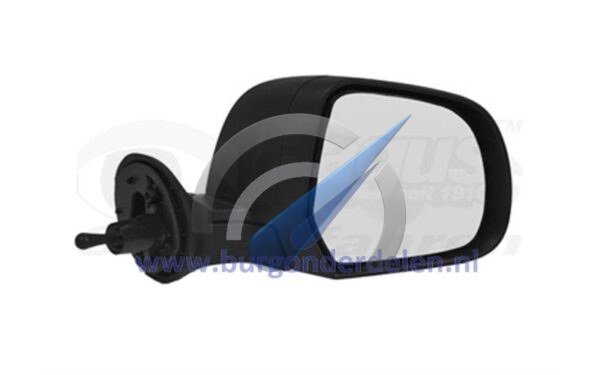 Duster hasta junio de 2012. Espejo retrovisor derecho completamente negro.