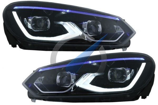 LED headlight set Golf 8 look with show start suitable for Golf 6 2008-2012
