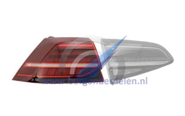 Achterlicht buiten links led donker rood geschikt voor Golf 7.5 2017-2020