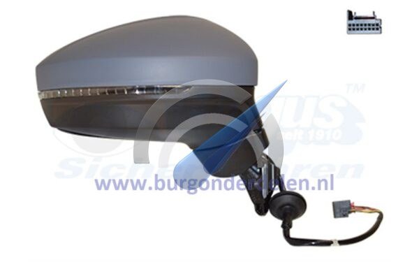 Imprimación eléctrica para espejo retrovisor exterior derecho totalmente calefactable de 6 pines, apta para Tiguan.