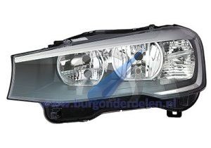 F25 Doble frontlykter venstre H7 + H7 med elektrisk motor