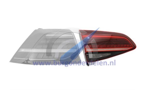 Luz trasera interior izquierda LED rojo oscuro, apta para Golf 7.5 2017-2020.