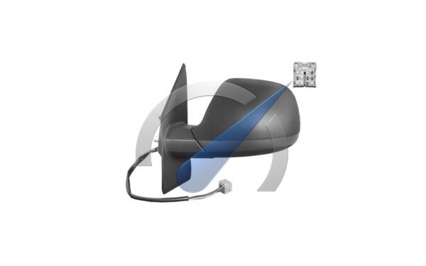 T5 Electric side mirror fully left black heated 5 pin not for antenna
