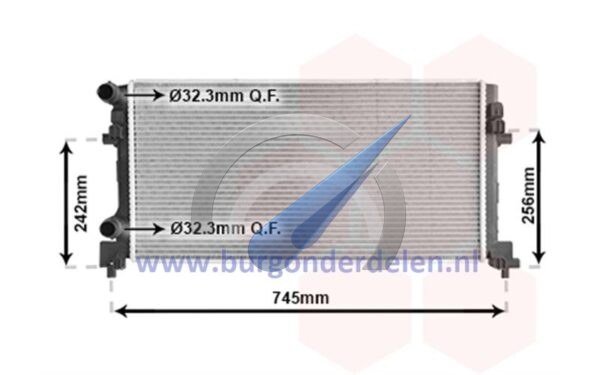 Radiator benzine Brazed geschikt voor Golf 7.5 2017-2020
