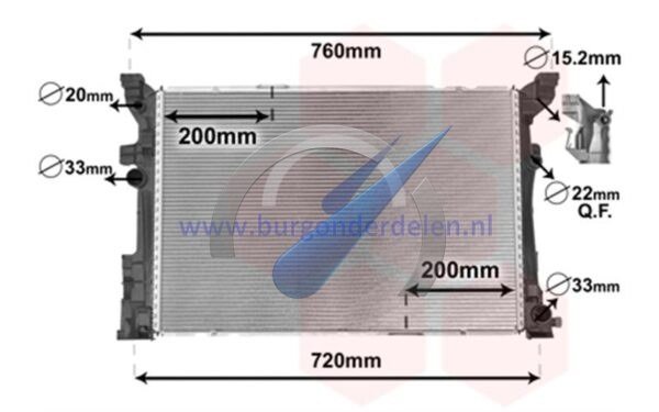 A W176 Radiator benzine A220 / A250