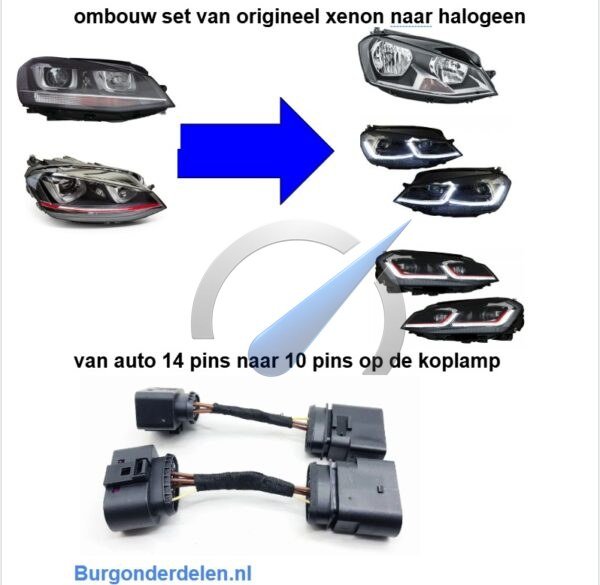 Ombouw kit Golf 7 Van Xenon naar halogeen.