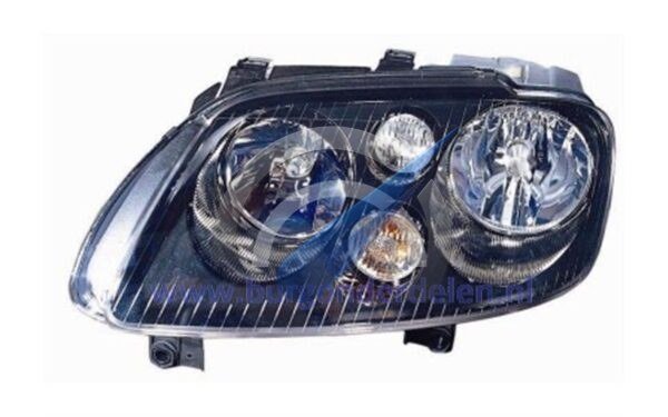 Headlight left H7 + H7 chrome black suitable for Touran