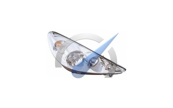 Faro delantero derecho P206+ H7 + H1 con motor eléctrico