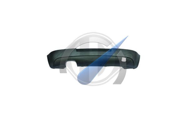 Black diffuser with 1 exhaust cutout suitable for Golf 5 GTI 2004-2009