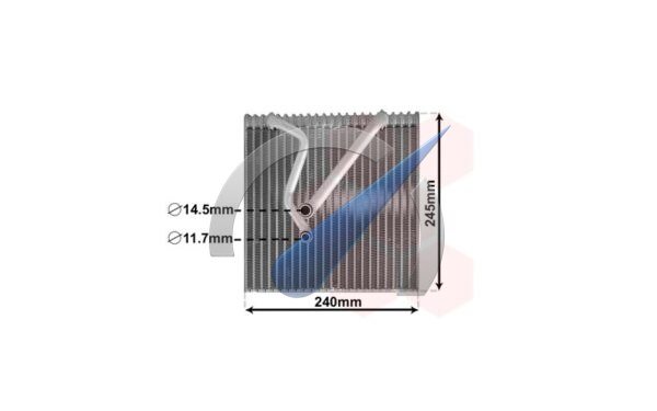 Valeo type air conditioning evaporator suitable for Scirocco