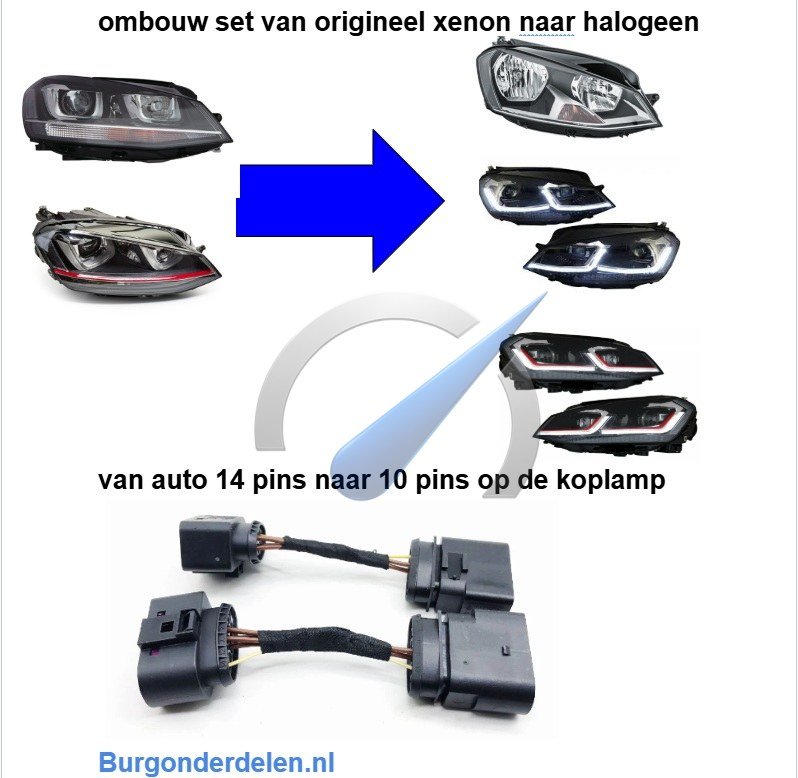 Ombouw kit Golf 7 Van Xenon naar halogeen.
