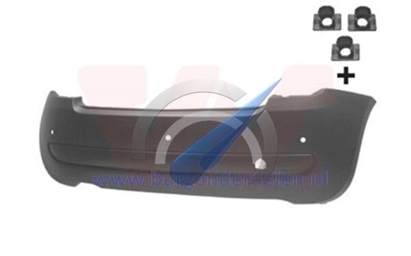 F500 Rear bumper 9/2012+ with parking sensors without molding holes