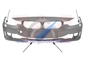 F30/31 up to 2015 Front Bumper Lines with Headlight Washer Holes