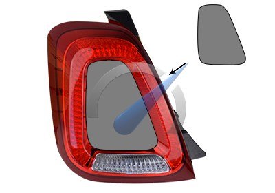 Achterlicht + plaatje links geschikt voor Fiat 500 2015-2024