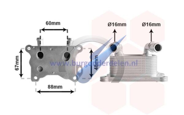 Twingo Oil cooler for engine 0.9 TCe